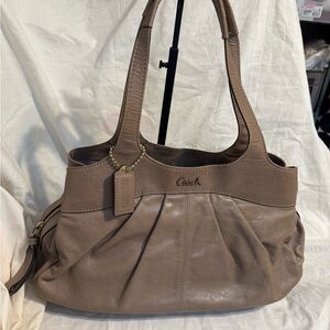 Coach Lexi Taupe Leather Hobo Shoulder Bag